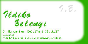 ildiko belenyi business card